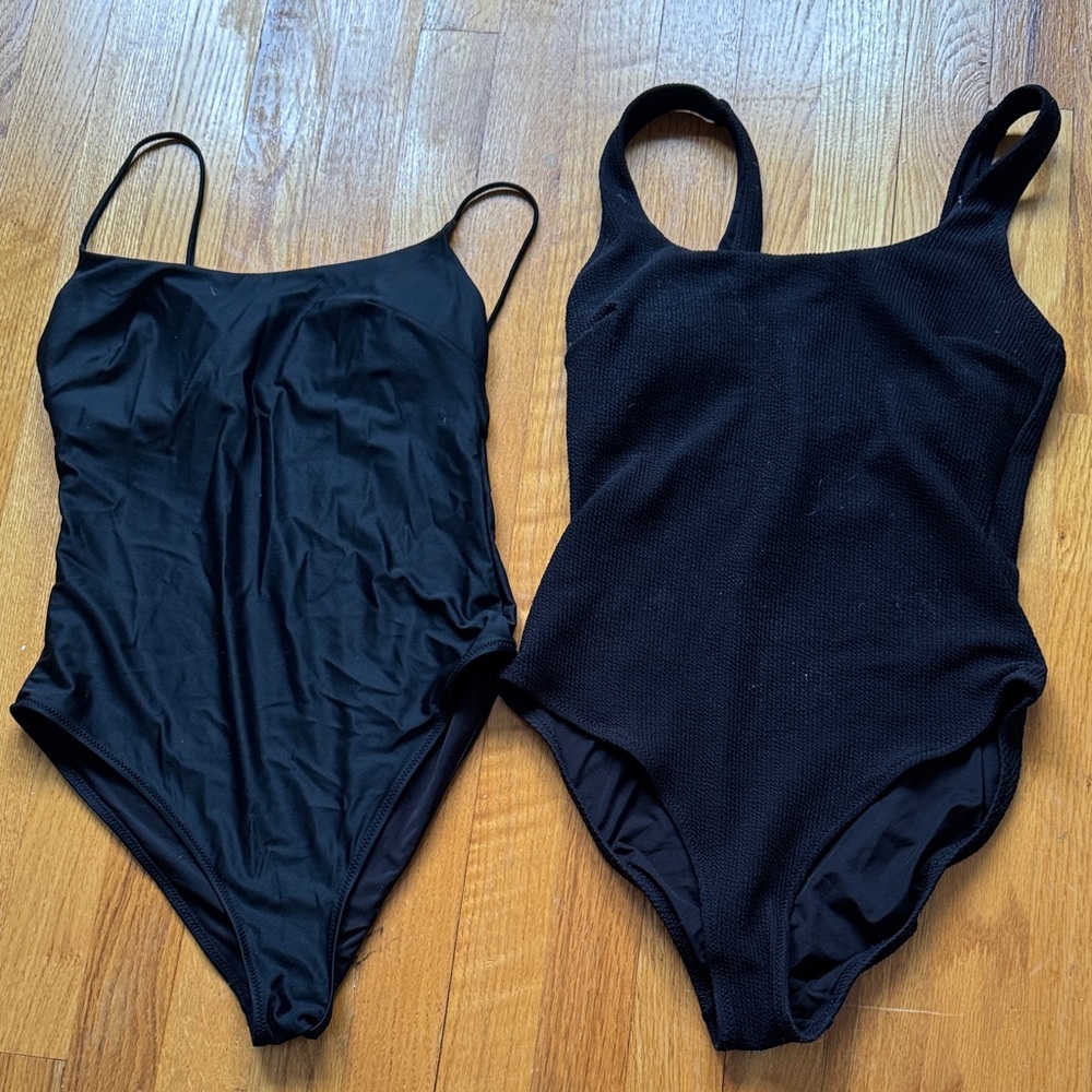 H&M Black One Piece Swimsuit Bundle – Size Small (EUR 38 / US 6)